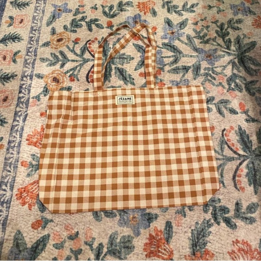 Sézane Vichy Tote Bag